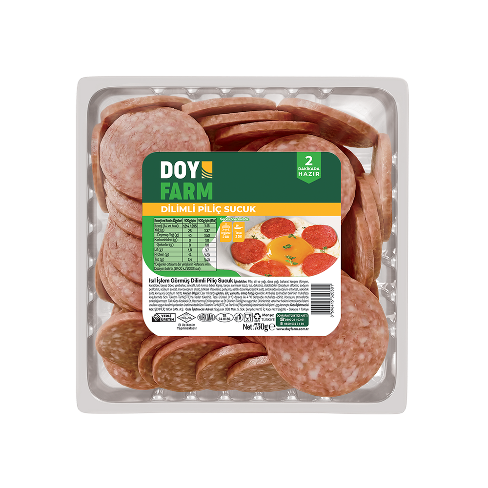 Doyfarm Dilimli Piliç Sucuk